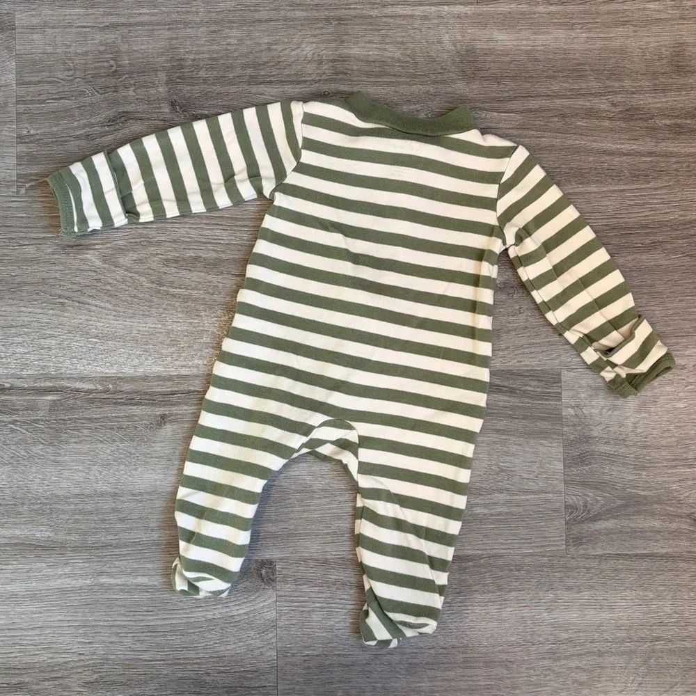 Carter's Little Brother striped zip up footie